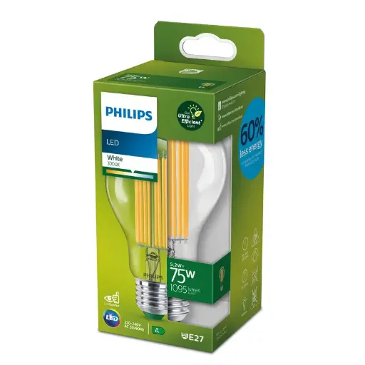 [SIG929003480401] Philips LED 5,2W (75W) E27 3000K 1095lm