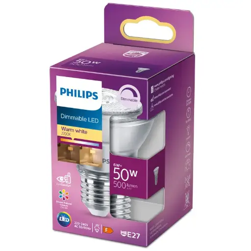 [SIG929003485701] Philips LED DIM 6W (50W) E27 2700K 500lm Spot