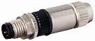 [7828477711] Løst stik M8 han lige 3-polet med skæreklemme(IDC) 0,14-0,34mm2. Kabeldiameter 2,5-5,1mm