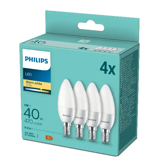 [SIG929003541140] LED 40W B35 E14 WW FR ND 4PF/6 DISC