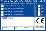 [7830502687] FireFree CE-Etiket "B744-B745-B725-B722" - 100 stk/rll