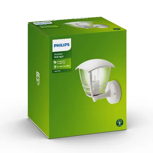 [SIG915002789602] Creek wall lantern white 1x60W 230V